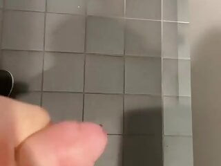 Jerking of in public toilets