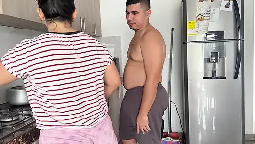 My stepmom tricked me into cumming in her