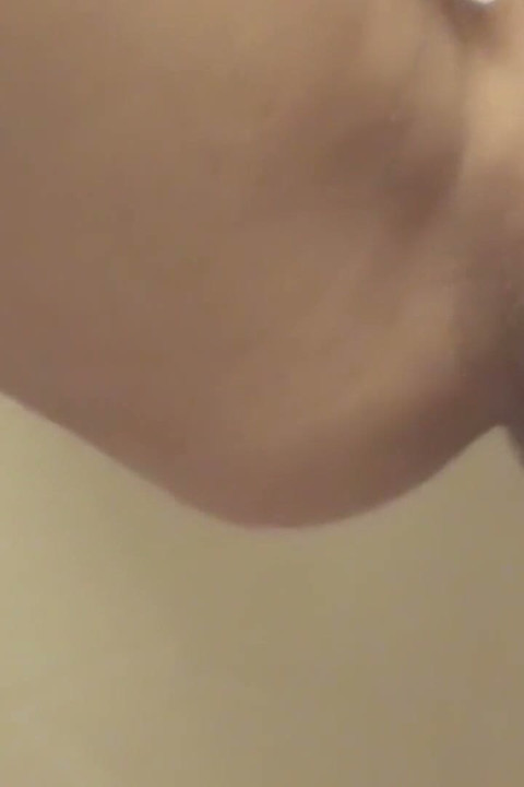 Busty Brunette Films Herself - Fingering in the Bathroom Mirror