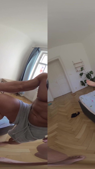 Epski trenutak iz filma "Katy Rose & Mia Trejsi - Sitna crvenokosa napunjena spermom u divljoj uskršnjoj dvostrukoj vaginalnoj (dv) orgiji - VR Treći dio"