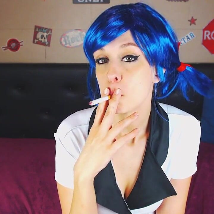 Smoking Fetish. Ladybug. Cosplay