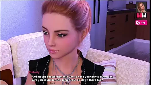 Melody #27 - Melody ona seksi kıyafetini gösterdikten sonra Johannes'e oral seks yaptı.