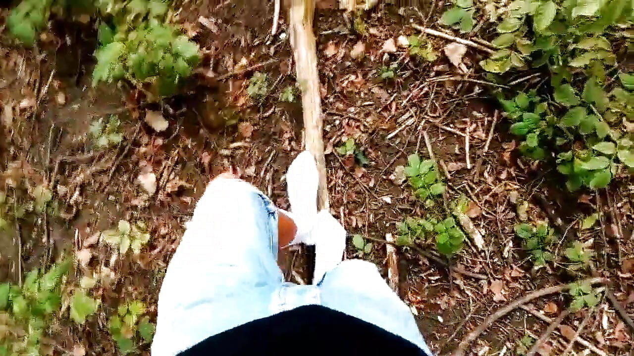 White Socks POV Outdoor Walking, Worshiping and Making Them Dirty