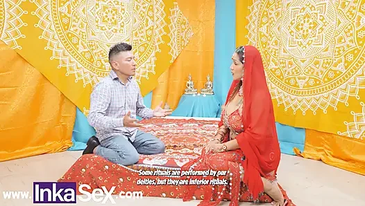 INKA SEX - Chudai - Stepmom and stepdaughter get fucked by perverse Indian stepdad.