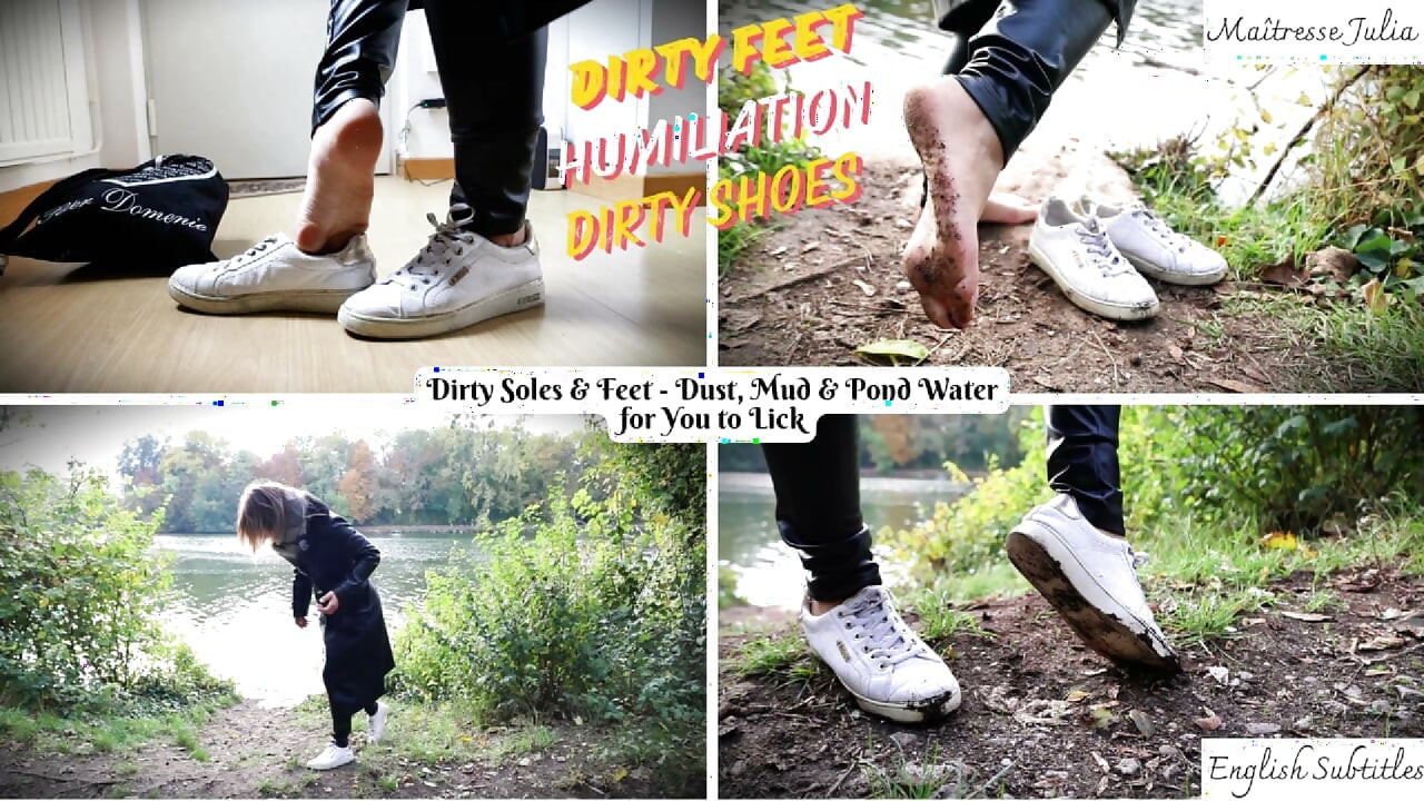 Dirty Feet and Dirty Shoes Soles - Dust, Mud & Pond Water for You to Lick - Mistress Julia
