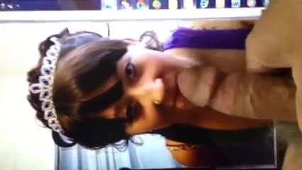 cum her face