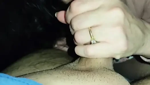 Blowjob until he cums deep in her mouth