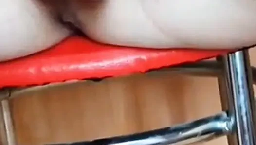 Solo masturbation with mature petite wife