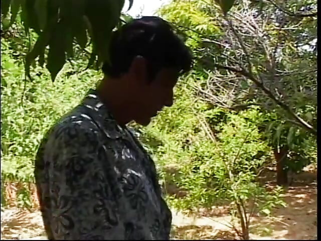 Sex-crazed granny gets slammed from behind outdoors