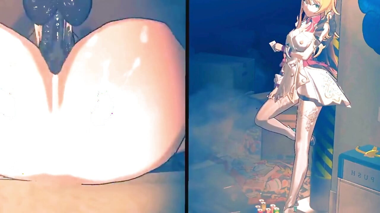 Genshin Impact - cewek escoffier dientot habis-habisan sampai dicrot di dalam - animasi hentai 3d