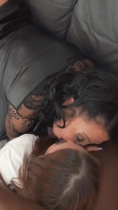 Unforgettable moment from "Two Hot Brunettes Rimmin a Black Ass"