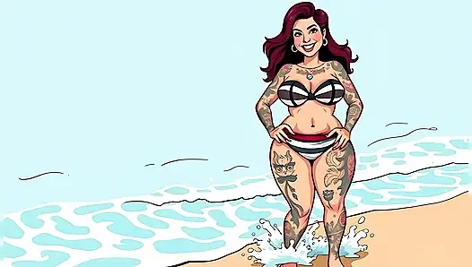 Ai Tattoo Art Curvy Bikini Women