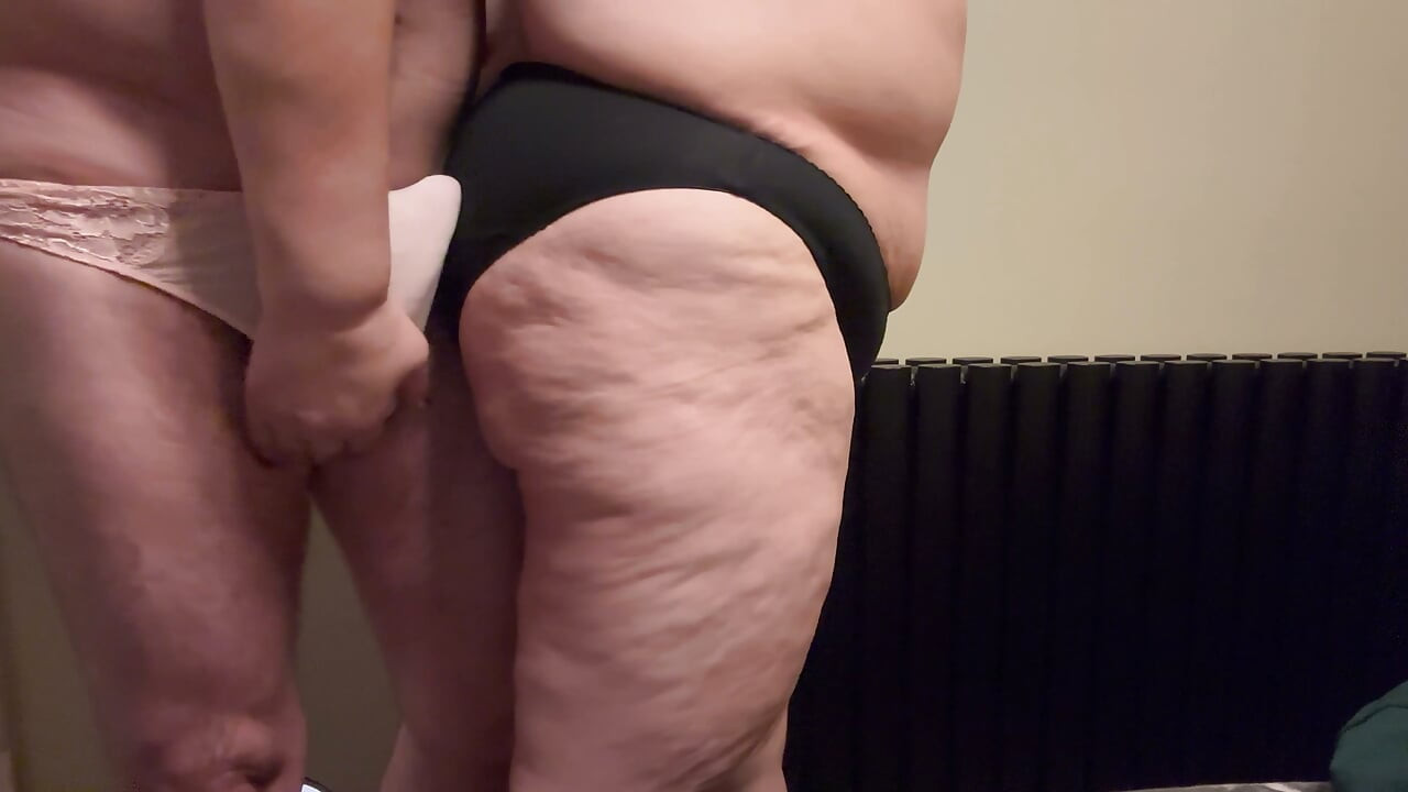 Mature BBW couple in panties