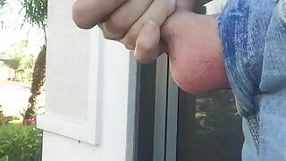 Masturbation auf der terrasse des NACHBARN