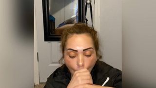 CHEATING LATINO WHORE SUCKS DICK FOR REVENGE