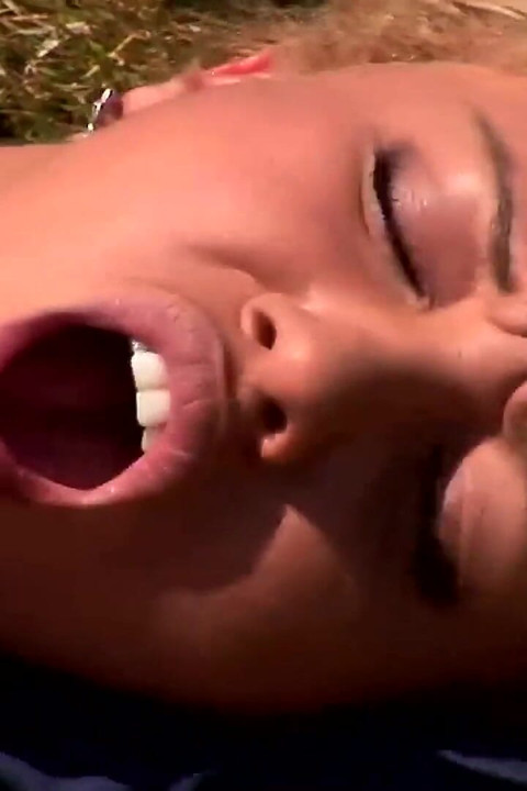 Blonde Barbie fucking in an open field