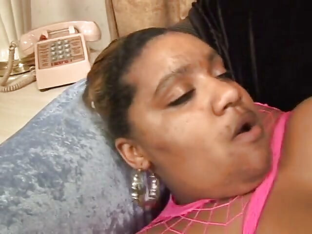 Horny bbw enjoys her wet pussy banged hard by a huge black pole