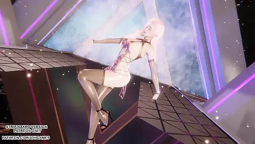 MMD MINNIE - Cherry Sky - сексуальный танец Seraphine Kpop, лига легенд, хентай без цензуры 4K 60FPS