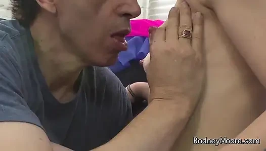 Lactation milk squirting girl next door gets naughty