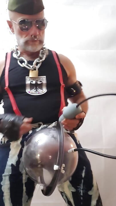 Pipe Stepdad Pumping Balls and Cock in a Monstertube