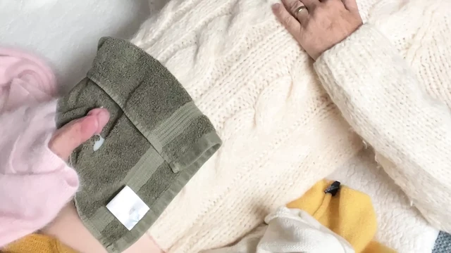 White Mohair Turtleneck Sweater Fetish, Jumper Fetish - Chase Pike - Vibrator fun, masturbation and cum shot