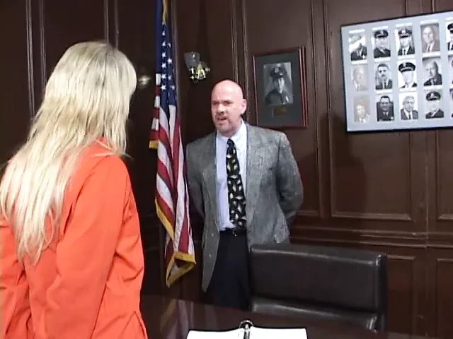 Officer called his slut slave in to get the job done with a deepthroat fuck