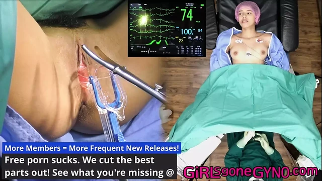 Aria Nicole Urethra Gets Catheterized As Shes Sterilized While Doctor Tampa Performed "The Procedure" At GirlsGoneGynoCom