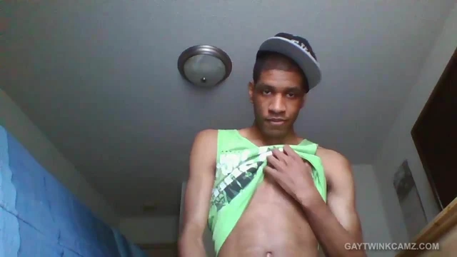 Black Amateur Twink Stroking His Big Dick