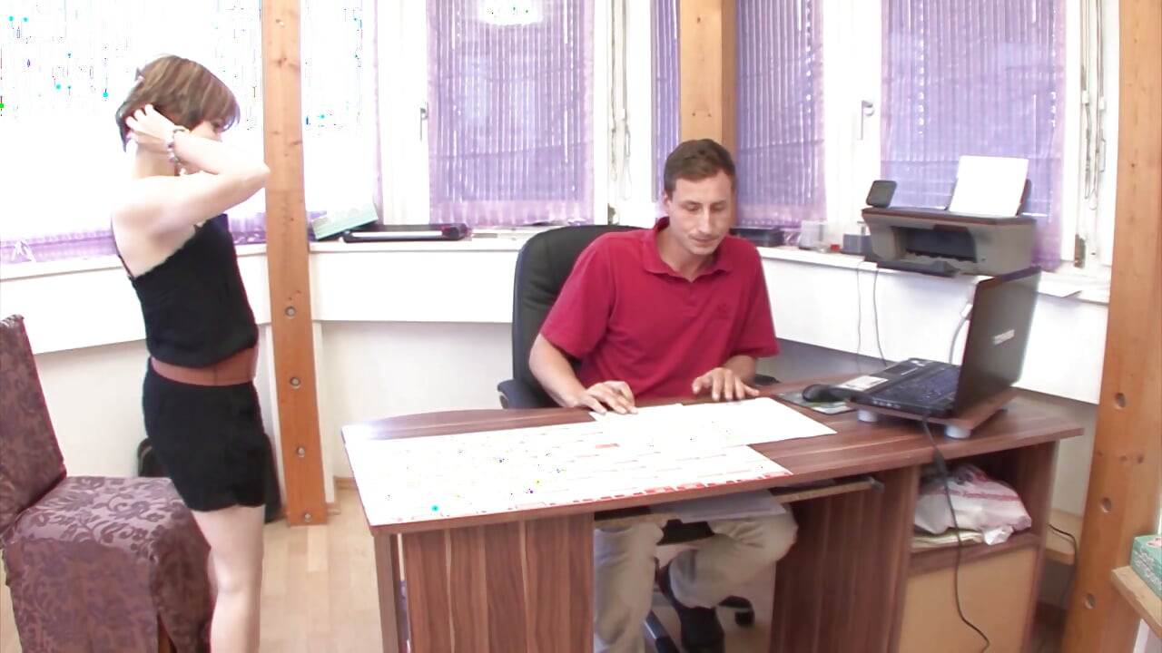 Horny Teen Gets Fucked by the Consultant on the Office Table