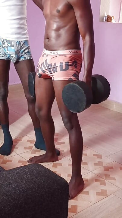 Having a Workout with My Dude