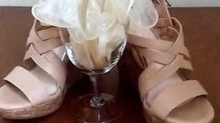 Carol's Heels with cup of condoms
