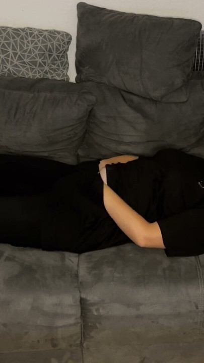 masturbation masturbating on the couch multiple orgasms moaning trembling twitching I twice fingering satisfyer | Clip 1