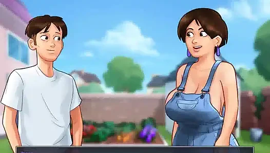 Yaz mevsimi efsanesi: genç erkek avcısı olgun orta yaşlı seksi kadın arka bahçesinde genç adamı baştan çıkarıyor bölüm 108