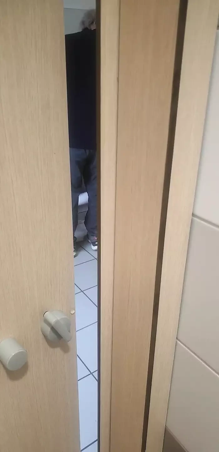 Inside toilet