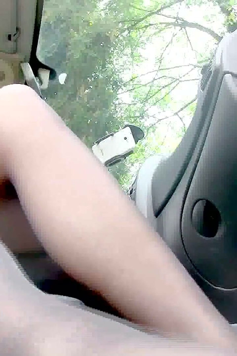 Dangling in Sexy Patent Flats in the Car