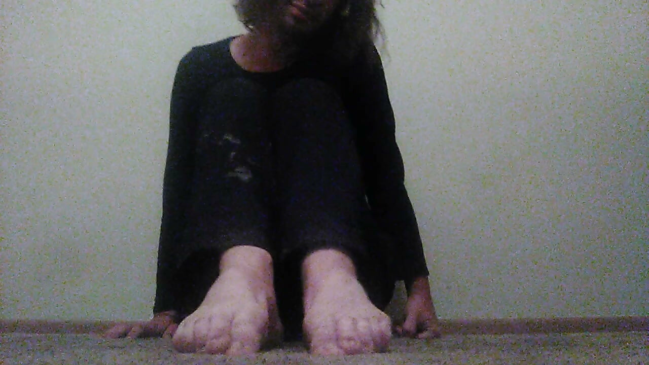 Nahá transgirl Titplay, footplay, verbálně bičující masturbace s zadkem