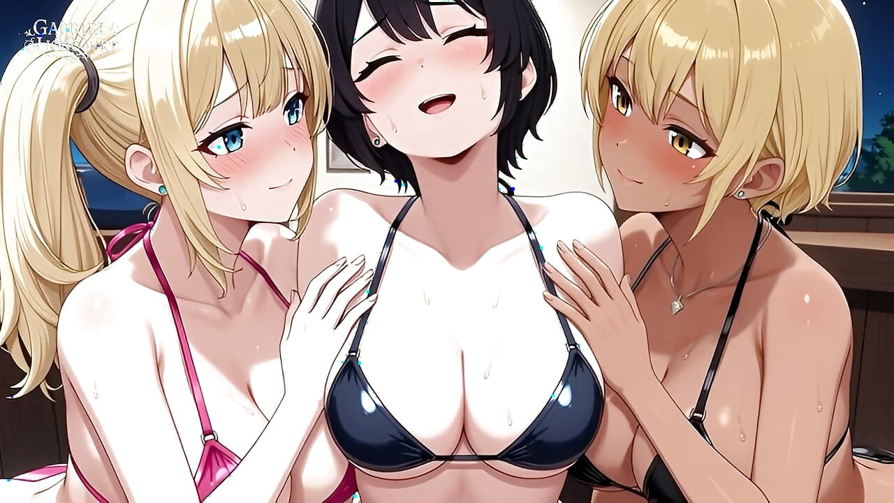 Hentai Lesbian threesome at a private party