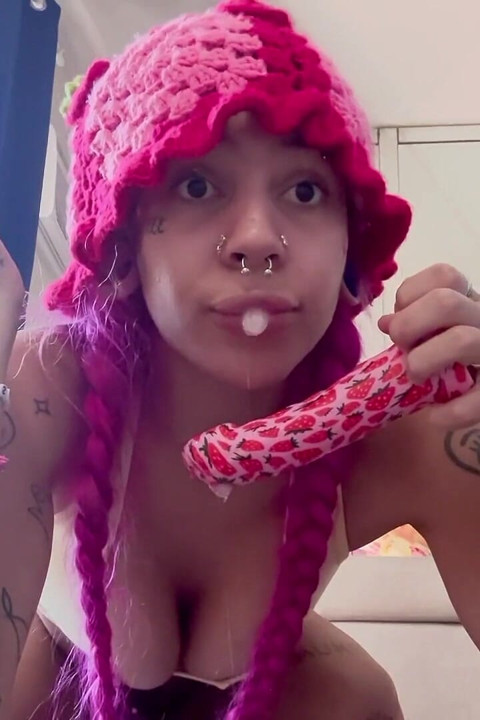 Dildo Sucking Deep-throating Teen Drool Face-fucking
