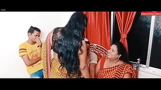 Cuplu indian sexy care face schimb de sex! Sex cu soția face schimb