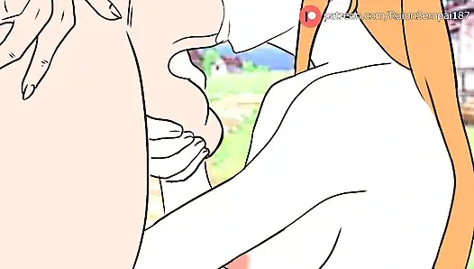 Nami Devouring Nico Robin's Cock