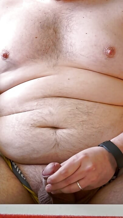 Fat Hairy Chub Masturbating Out Publicly On Cam