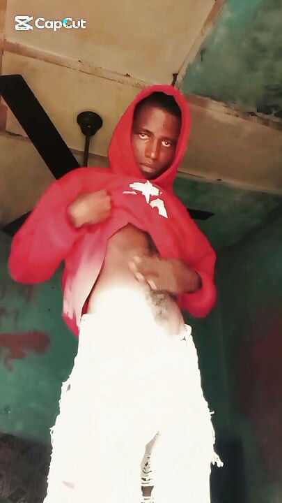 Wanking my big black dick