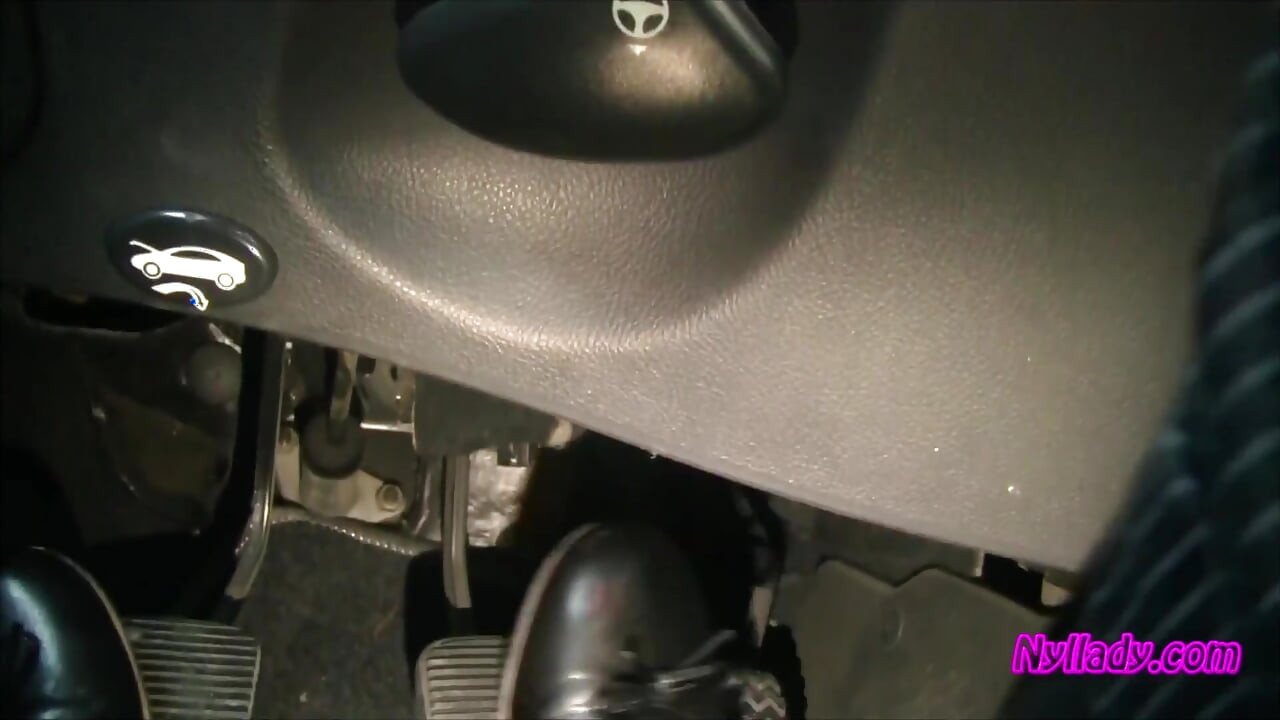 Nyllady Driving and Revving Her Bravo in High-heeled Boots and Black Ballet Flats