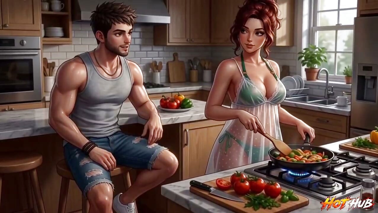 Kitchen sex step mom make the breakfast
