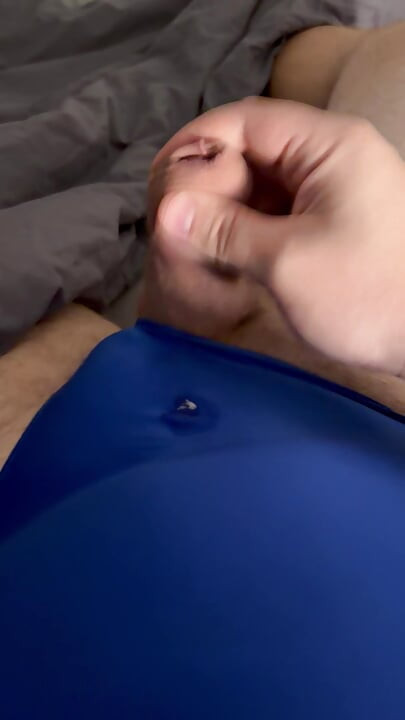 Cumshot in woman's swimsuit