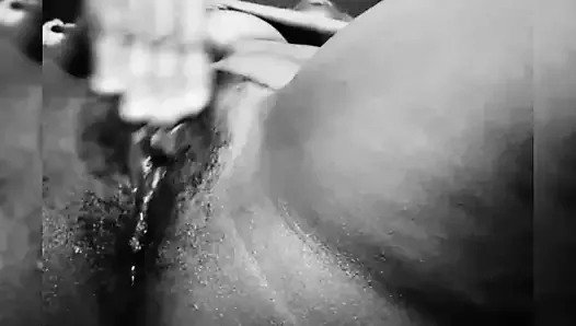 Pussy massage orgasm close-up