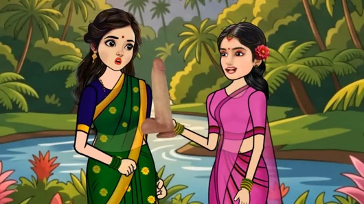 Man fucks woman with big cock in the forest, woman is very happy.