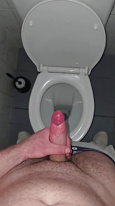 Phantomgentx - Hairy Muscular Hunk Moans Loud and Jerks in Public Toilet
