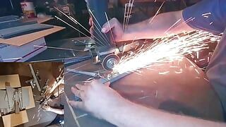 Raw dogging with my angle grinder