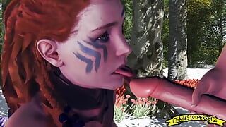 Aloy horizon zero dawn เฮนไต 3 มิติ